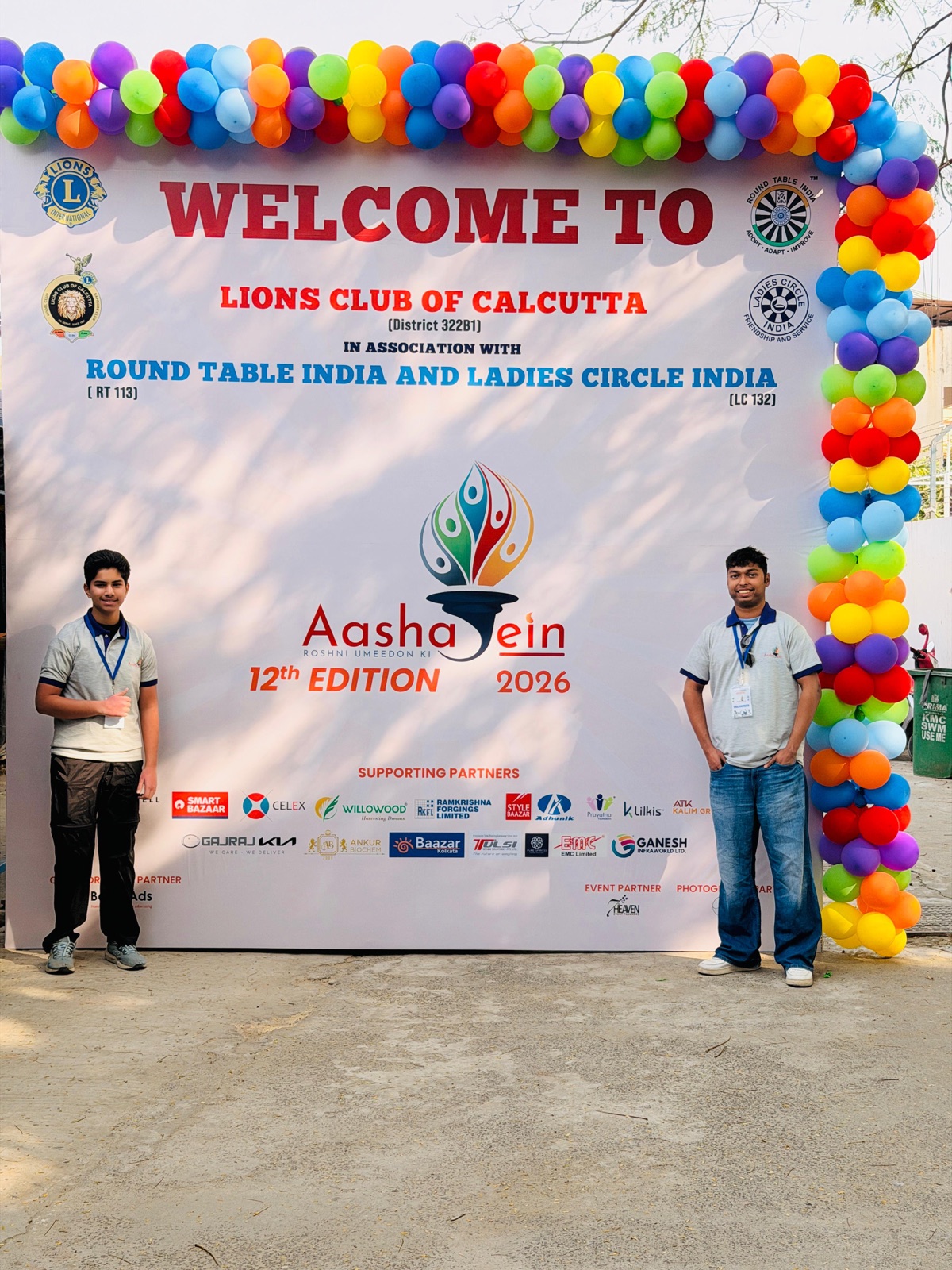 At the Aashayein 2026 welcome board